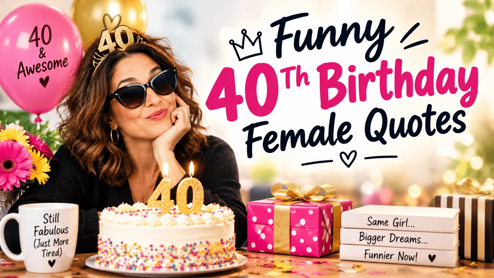 100+ Hilarious "Funny 40Th Birthday Female Quotes" To Share