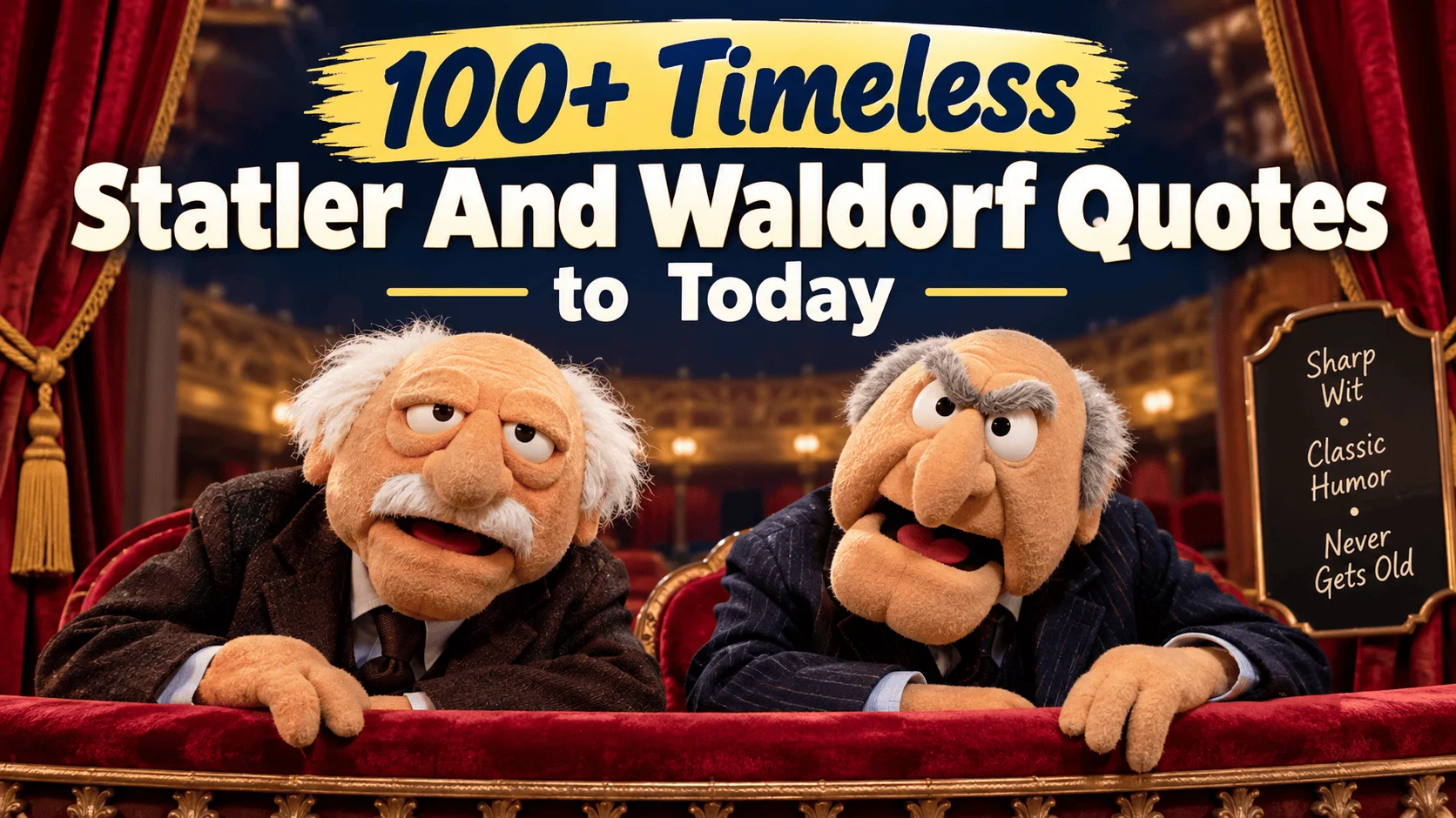 100+ Hilarious "Statler And Waldorf Quotes" For Laughs